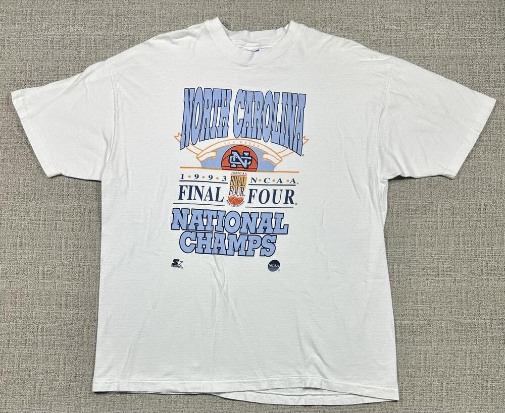 Vintage North Carolina Tar Heels Shirt Sz XL 1993 NCAA Final Four Champs Starter